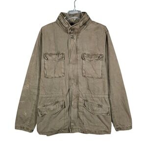 Vintage Gap Jacket Mens Large M65 Field Canvas Chore Barn Utility Coat Brown